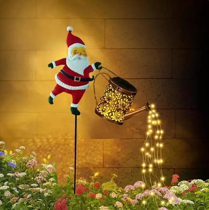 Solarbetriebene Weihnachtsmann-Gartensteckleuchte – Velora Berlin