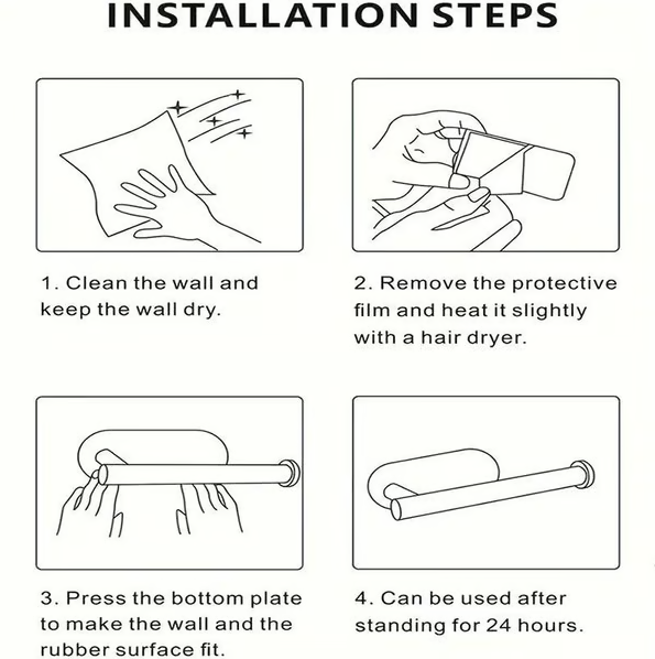 Premium Rollenhalter Edelstahl - Elegant & Kein Bohren