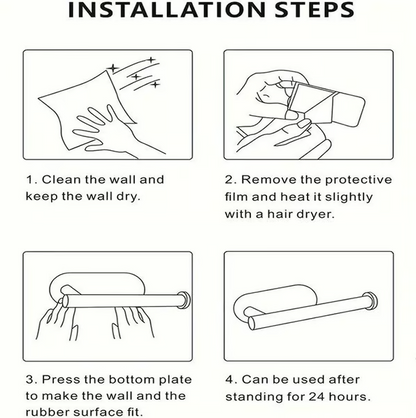 Premium Rollenhalter Edelstahl - Elegant & Kein Bohren