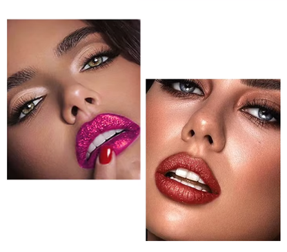 Metallischer flüssiger Diamantglitzer-Lippenstift