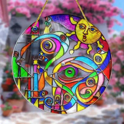 VividGlass – Handgefertigter Buntglas-Sonnenfänger