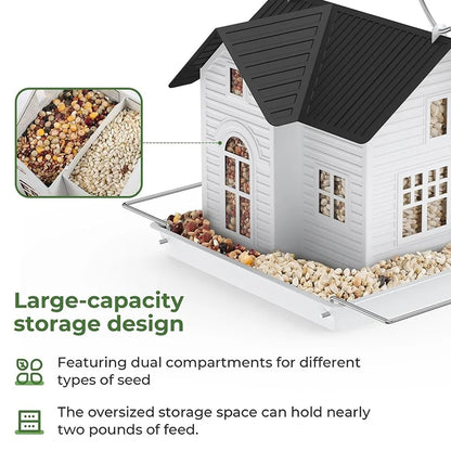 SolarCottage – Beleuchtetes Vogelhaus & Futterstation