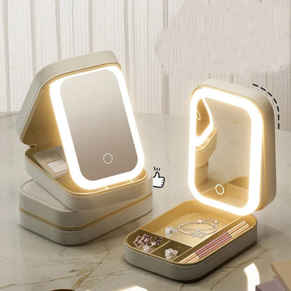LumiGlam™ – Mobiler Make-up-Koffer mit LED-Spiegel