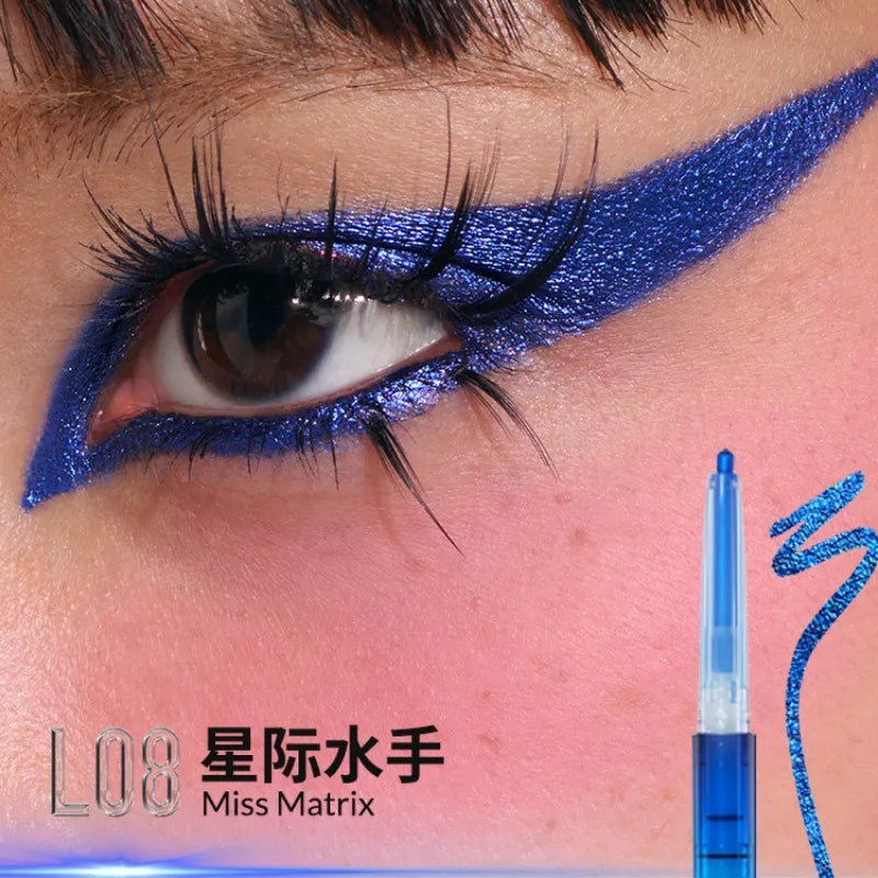 Kaleidos Automatic Gel Pencil Waterproof Eyeliner Chameleon Colour Long Wear Glitter Metallic Waterproof Eye Liner Pen Makeup