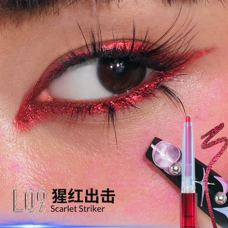 Kaleidos Automatic Gel Pencil Waterproof Eyeliner Chameleon Colour Long Wear Glitter Metallic Waterproof Eye Liner Pen Makeup