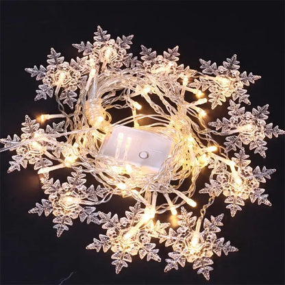 SnowVeil – Weihnachts-Lichtervorhang mit Schneeflocken