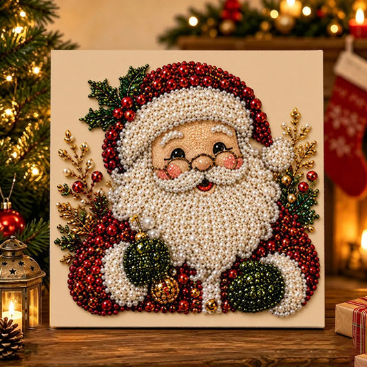 Kristella Perlenbild Motiv Weihnachtsmann