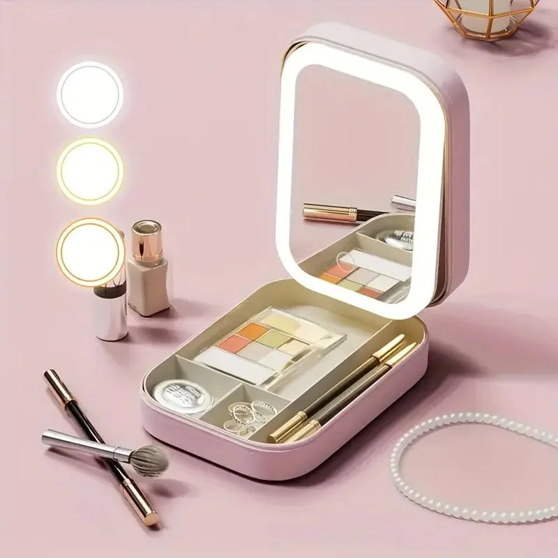 LumiGlam™ – Mobiler Make-up-Koffer mit LED-Spiegel