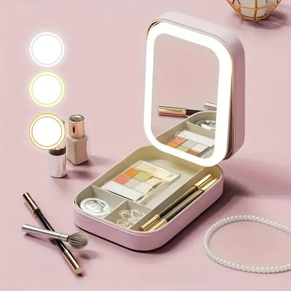 LumiGlam™ – Mobiler Make-up-Koffer mit LED-Spiegel