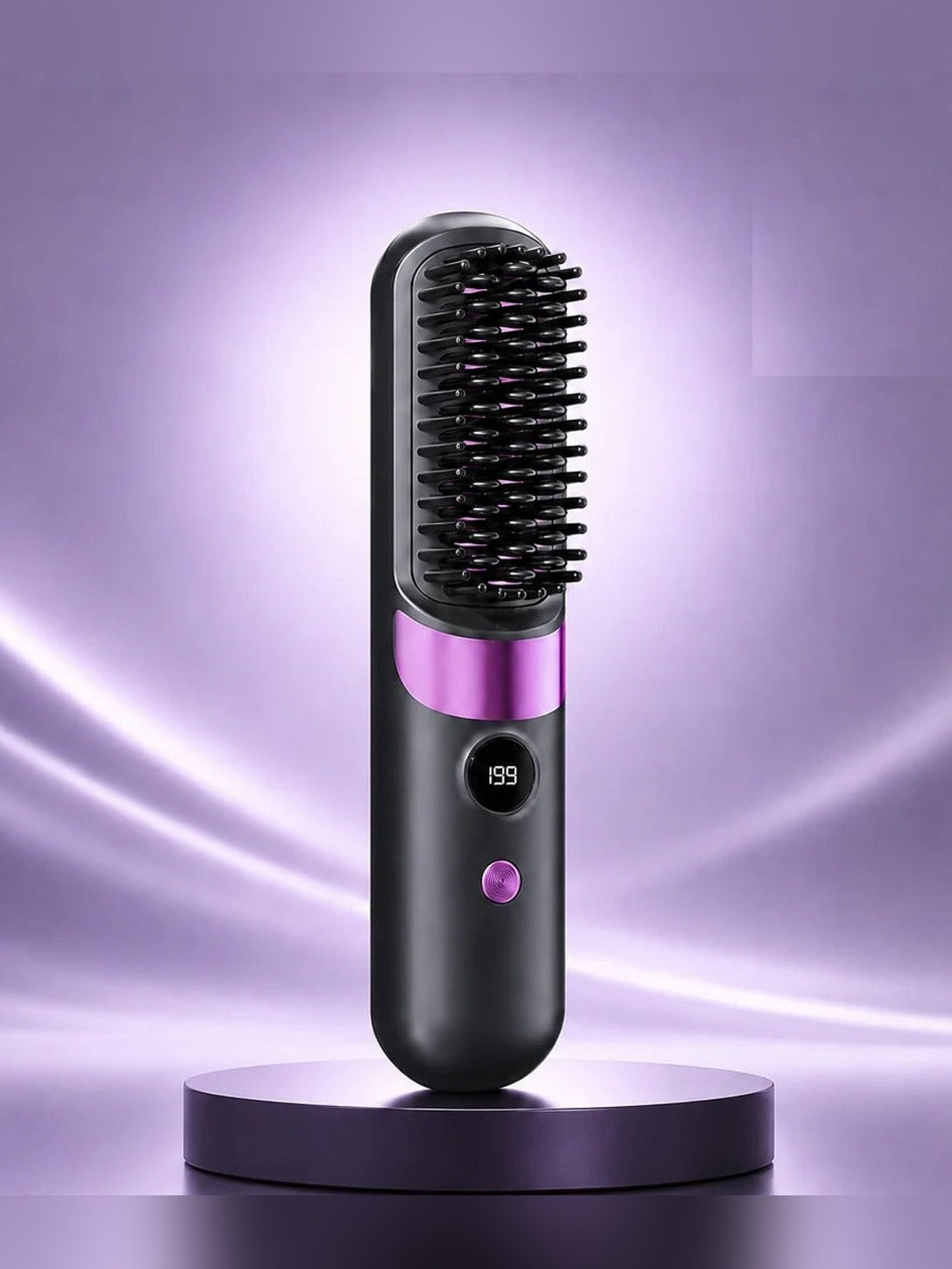 HeatGlide Haarglättungsbürste in Schwarz-Lila