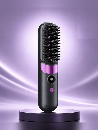 HeatGlide Haarglättungsbürste in Schwarz-Lila