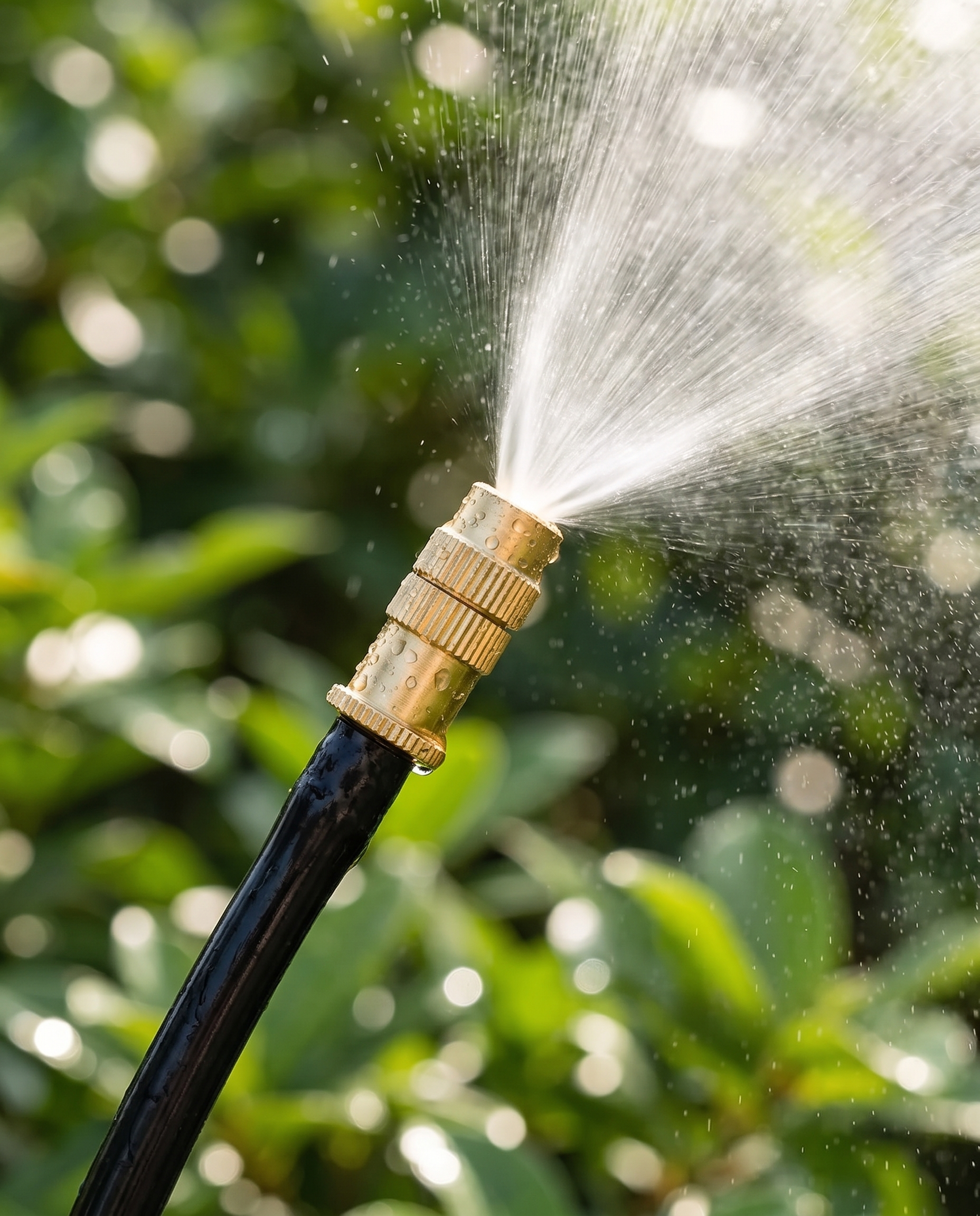 Aquveo Bewässerungsset: Messingdüse sprüht feinen Wassernebel