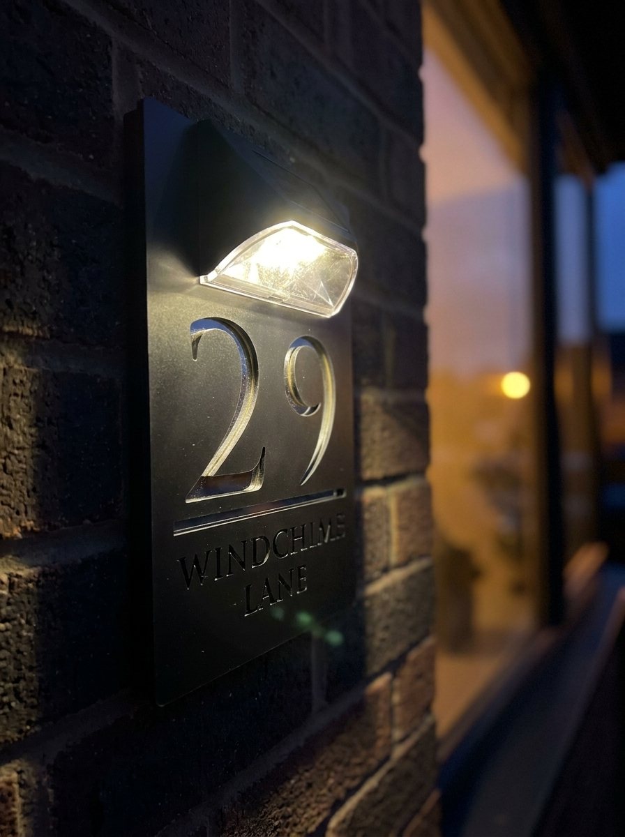 Solar-LED-Beleuchtung bei Nacht