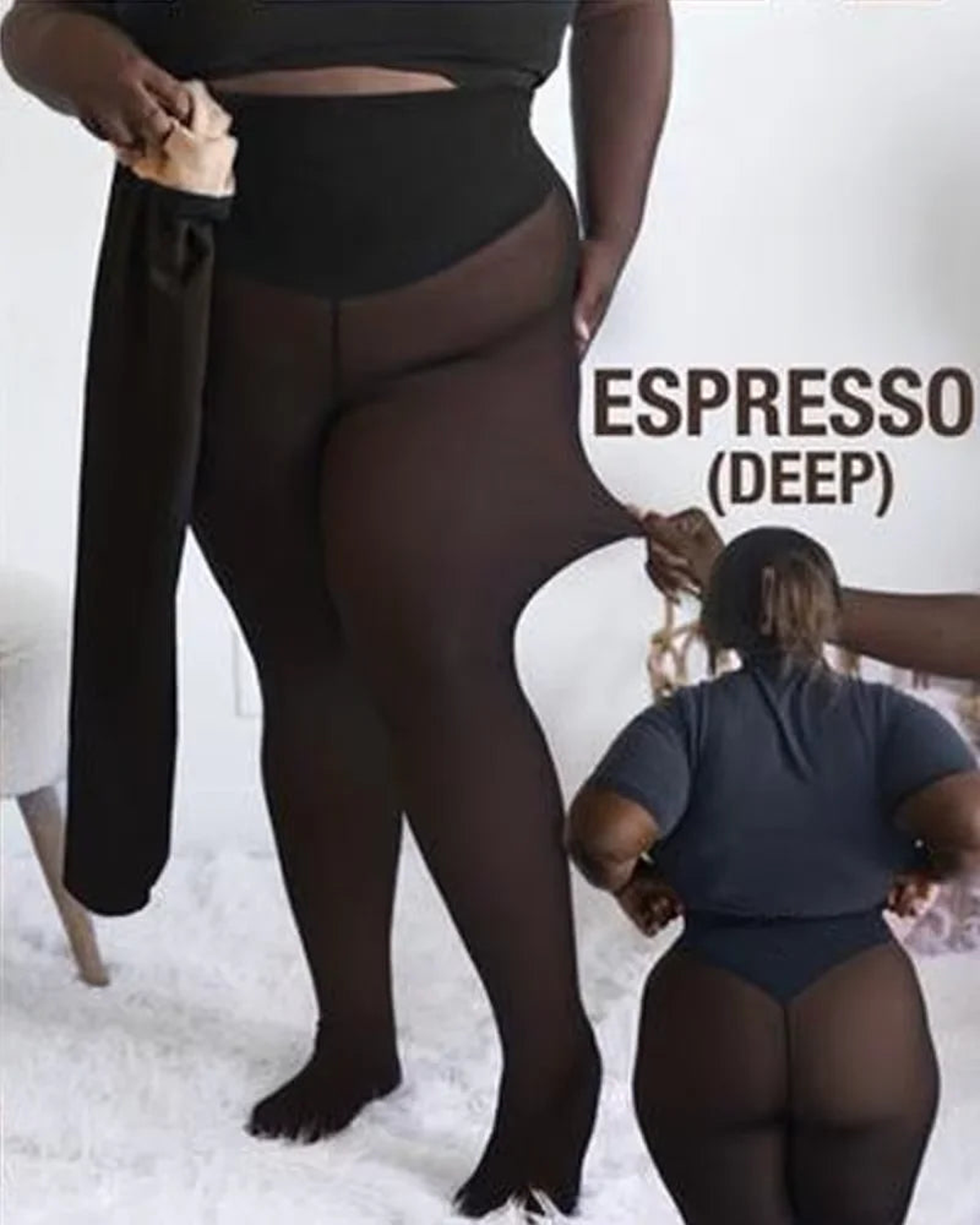 ShapeLuxe Fleece-Thermo-Leggings Farbe Espresso (Deep)